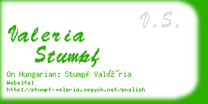 valeria stumpf business card